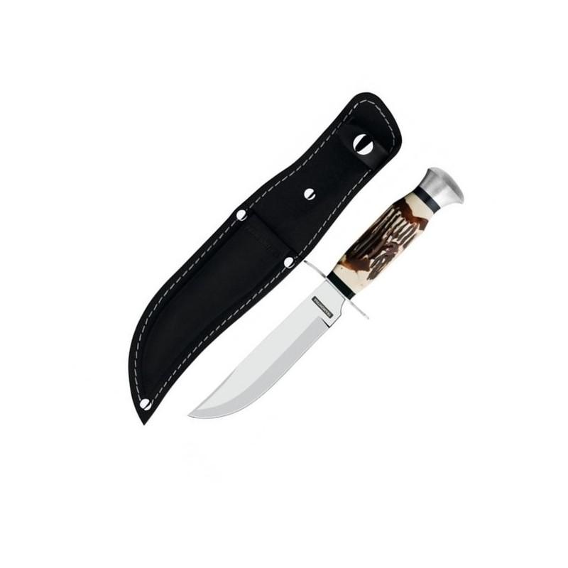 Nôž Outdoor Lovecký v koženom obale / Nože, nožnice, kliešte / robustné nože